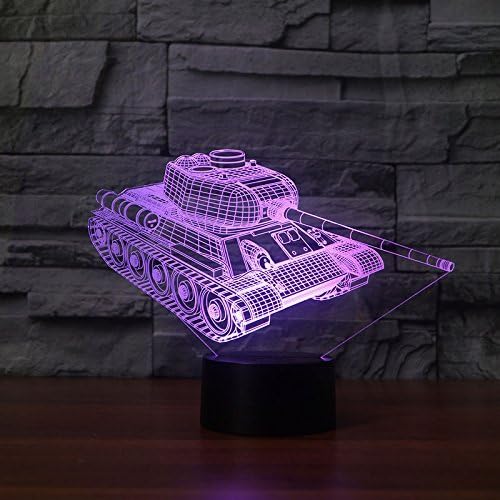 Lámpara 3D de Ilusión óptica con forma de tanque