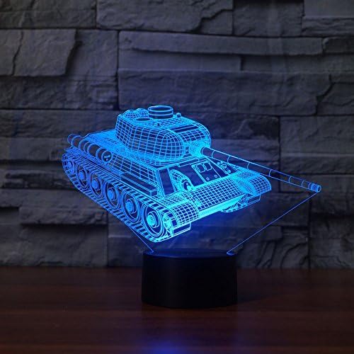 Lámpara 3D de Ilusión óptica con forma de tanque