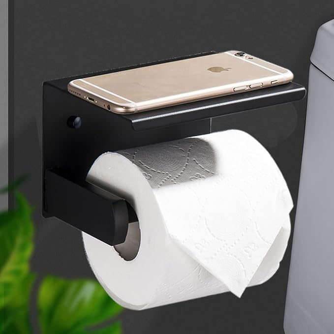 Porta rollo WC con reposa movil