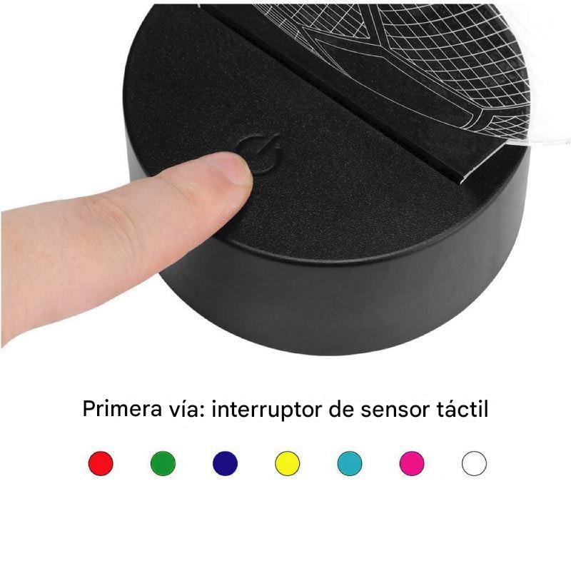 Lámpara 3D de Ilusión óptica con forma de corazón