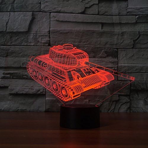 Lámpara 3D de Ilusión óptica con forma de tanque