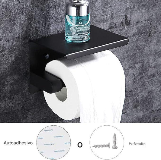 Porta rollo WC con reposa movil
